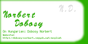 norbert dobosy business card